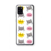 Meow: Samsung Galaxy A31 Transparant Hoesje Meow: Samsung Galaxy A31 Transparant Hoesje