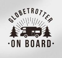 Auto sticker globetrotter on board