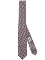 Gucci Valigeria-print silk tie - Bleu