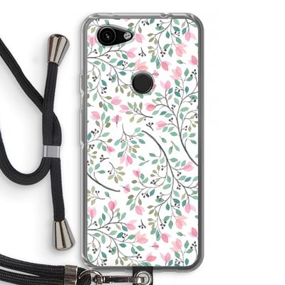 Sierlijke bloemen: Pixel 3a Transparant Hoesje met koord