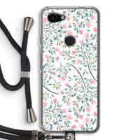 Sierlijke bloemen: Pixel 3a Transparant Hoesje met koord