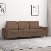 Driezitsbank 180 cm stof bruin - thumbnail