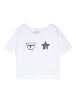 Chiara Ferragni Kids t-shirt en coton à imprimé Eyelike - Blanc - thumbnail