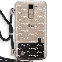 Wimpers: LG K10 (2016) Transparant Hoesje met koord