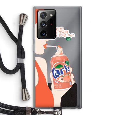 Peach please!: Samsung Galaxy Note 20 Ultra / Note 20 Ultra 5G Transparant Hoesje met koord