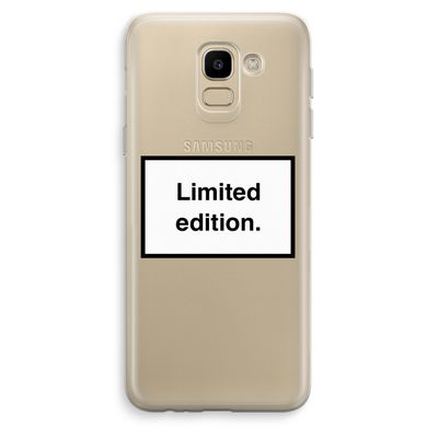 Limited edition: Samsung Galaxy J6 (2018) Transparant Hoesje