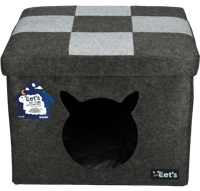 Let&apos;s sleep Pet Cube Licht/Donker Grijs