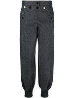 Jil Sander pantalon fuselé en laine vierge - Gris