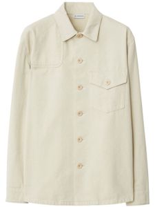 Burberry chemise en coton à col italien - Tons neutres