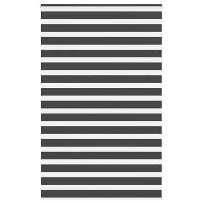 Zebra rolgordijn 145x230 cm stofbreedte 140,9 cm zwart