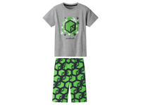 Minecraft Korte kinder pyjama (minecraft/grijs, 122/128)