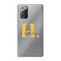 Amber Script: Samsung Galaxy Note 20 / Note 20 5G Transparant Hoesje