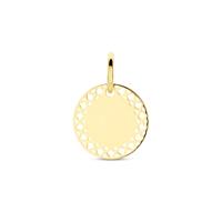 14k Geelgouden Graveerhanger - 12mm Diameter