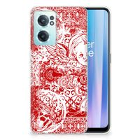 Silicone Back Case OnePlus Nord CE 2 5G Angel Skull Rood - thumbnail