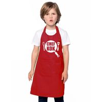 Chef kok keukenschort rood kinderen - thumbnail