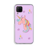 Roze eenhoorn: Huawei P40 Lite Transparant Hoesje Roze eenhoorn: Huawei P40 Lite Transparant Hoesje