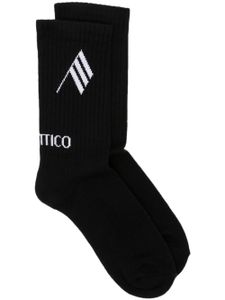 The Attico chaussettes à logo en intarsia - Noir