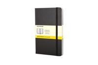 Notitieboek moleskine pocket 90x140 ruit 5x5 hc zw