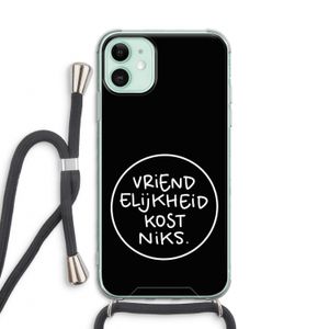 Vriendelijkheid: iPhone 11 Transparant Hoesje met koord