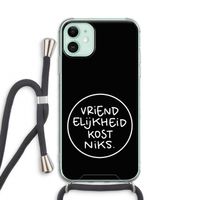 Vriendelijkheid: iPhone 11 Transparant Hoesje met koord