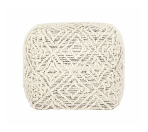 MUST Living Poef 'Quartz' 40cm, kleur Grijs / Naturel