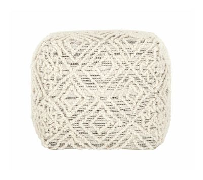 MUST Living Poef 'Quartz' 40cm, kleur Grijs / Naturel
