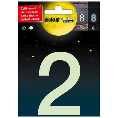 Glow in the dark Nummer 2 - 75 mm zelfklevend.