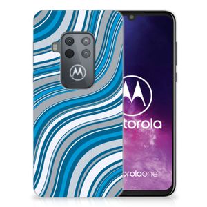 Motorola One Zoom TPU bumper Waves Blue