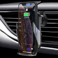 HAMTOD C20 15W verstelbare QI Smart sensor auto luchtuitlaat draadloze oplader houder voor 4 6-7 inch mobiele telefoons