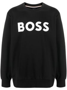 BOSS sweat en coton à logo floqué - Noir