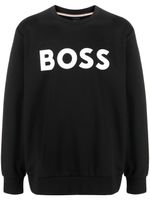 BOSS sweat en coton à logo floqué - Noir - thumbnail