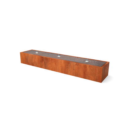 Taula cortenstaal watertafel 3000x600x400 mm - Geroba