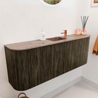 Toiletmeubel Mondiaz Joya Dlux | 113.2 cm | Meubelkleur Shadow | Faye wastafel Arena Wasbak Midden | 1 kraangat