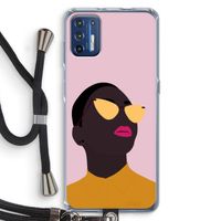 Yellow glasses: Motorola Moto G9 Plus Transparant Hoesje met koord