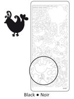 Vaessen Creative • sticker 10x23cm x10 zwart vogels en doodles