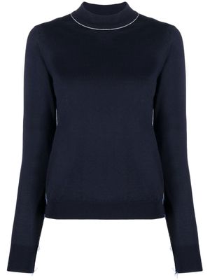 Maison Margiela pull Work-In-Progress en laine mélangée - Bleu