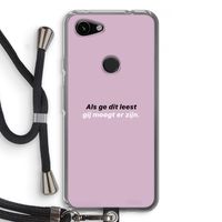 gij moogt er zijn: Pixel 3a Transparant Hoesje met koord