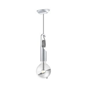 Move Me hanglamp Twist - grijs / Sphere 5,5W - zilver