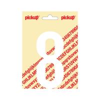 Plakcijfer Nobel 120mm wit 8 - Pickup