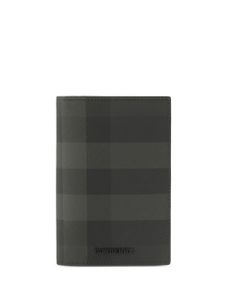 Burberry étui pour passeport à carreaux - Gris