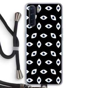 Eyes pattern: Oppo A91 Transparant Hoesje met koord