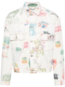 Kenzo veste Drawn Varsity - Blanc