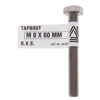 Tapbout m6x60mm rvs - Deltafix