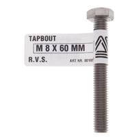 Tapbout m6x60mm rvs - Deltafix