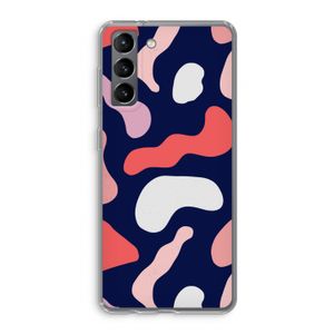 Memphis Shapes Pink: Samsung Galaxy S21 Transparant Hoesje