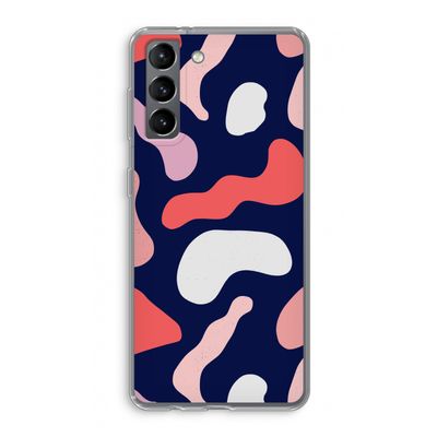 Memphis Shapes Pink: Samsung Galaxy S21 Transparant Hoesje