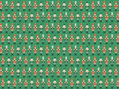 Inpakpapier Kerst Nutcracker Groen (70x200cm)