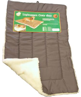 Ligkussen cozy duo grijs wit 120 x 73 cm - Gebr de boon