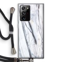 Gestreepte marmer: Samsung Galaxy Note 20 Ultra / Note 20 Ultra 5G Transparant Hoesje met koord