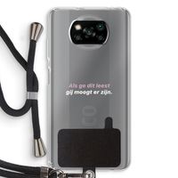 gij moogt er zijn: Xiaomi Poco X3 NFC Transparant Hoesje met koord